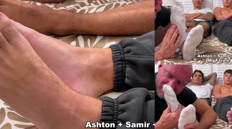 Ashton, Killian Knox, and Samir in a Steamy Dorm Room Foot Worship Session