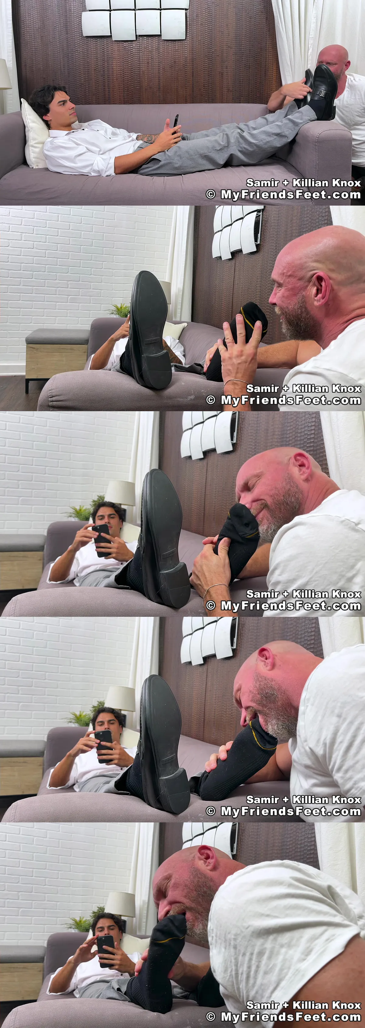 Killian Knox Gives Samir an Unforgettable Foot Worship Session Starting with Dress Socks