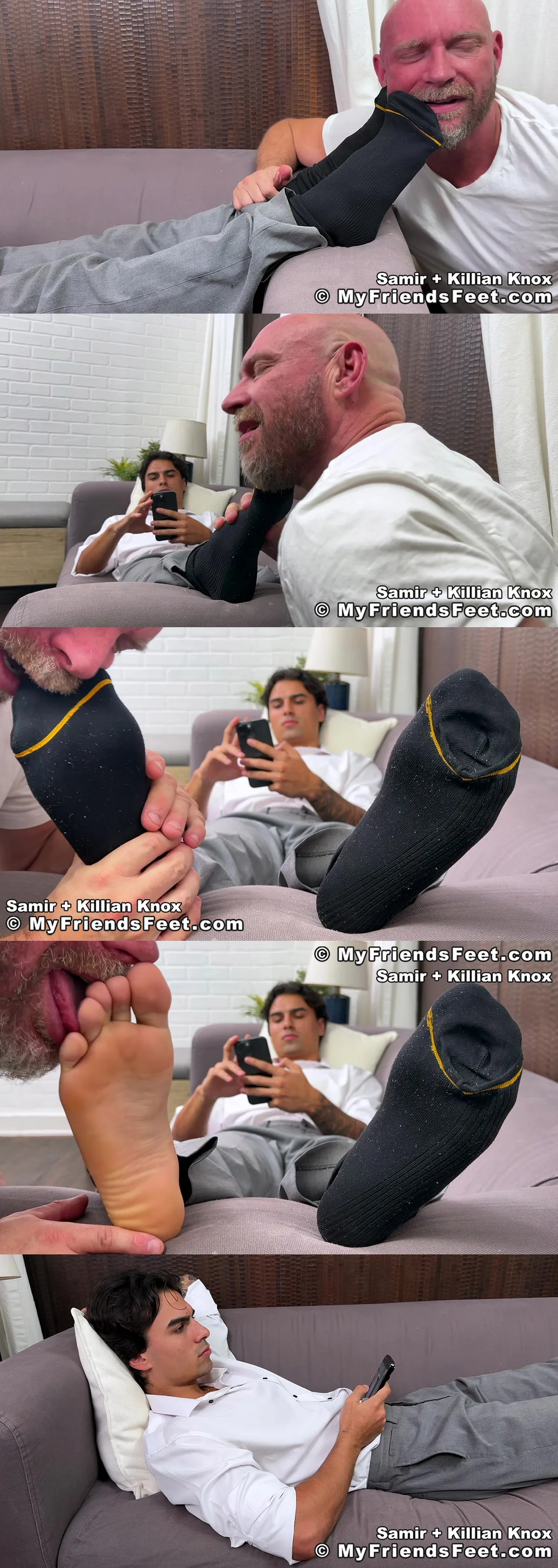 Killian Knox Gives Samir an Unforgettable Foot Worship Session Starting with Dress Socks