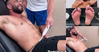 Muscular Latin Hunk Dominus Begs as Killian Knox Worship His Wiggling Bare Feet and Tickle Him
