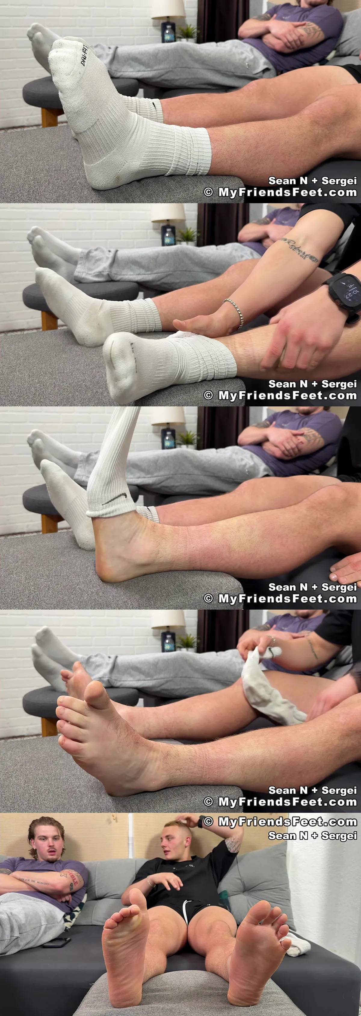 A Provocative Chat: Sean N & Sergei Flaunt Sweaty Feet After a Pumping Gym Session