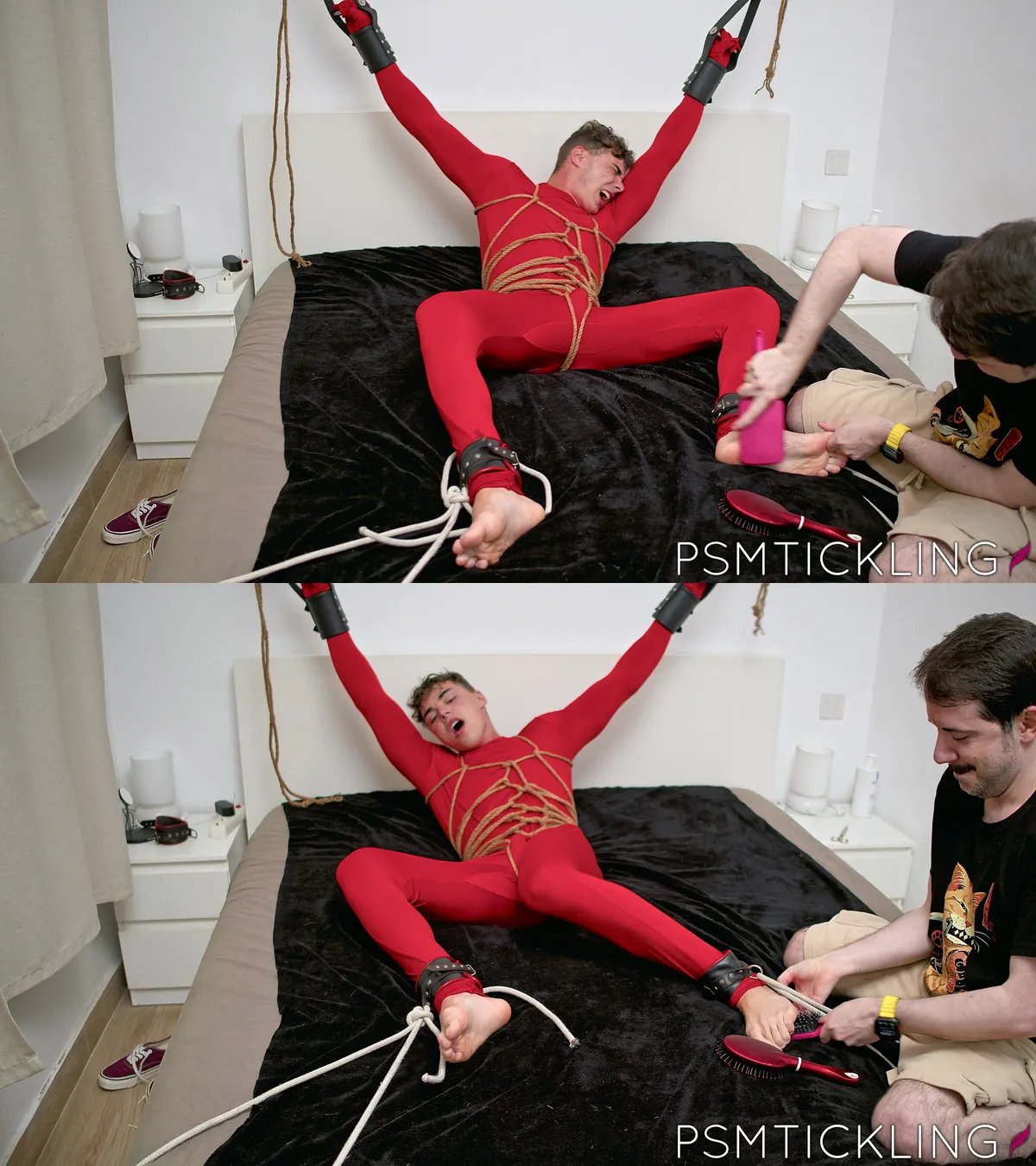 matteo and ivans spandex foot tease 5 Gay Foor Fetish