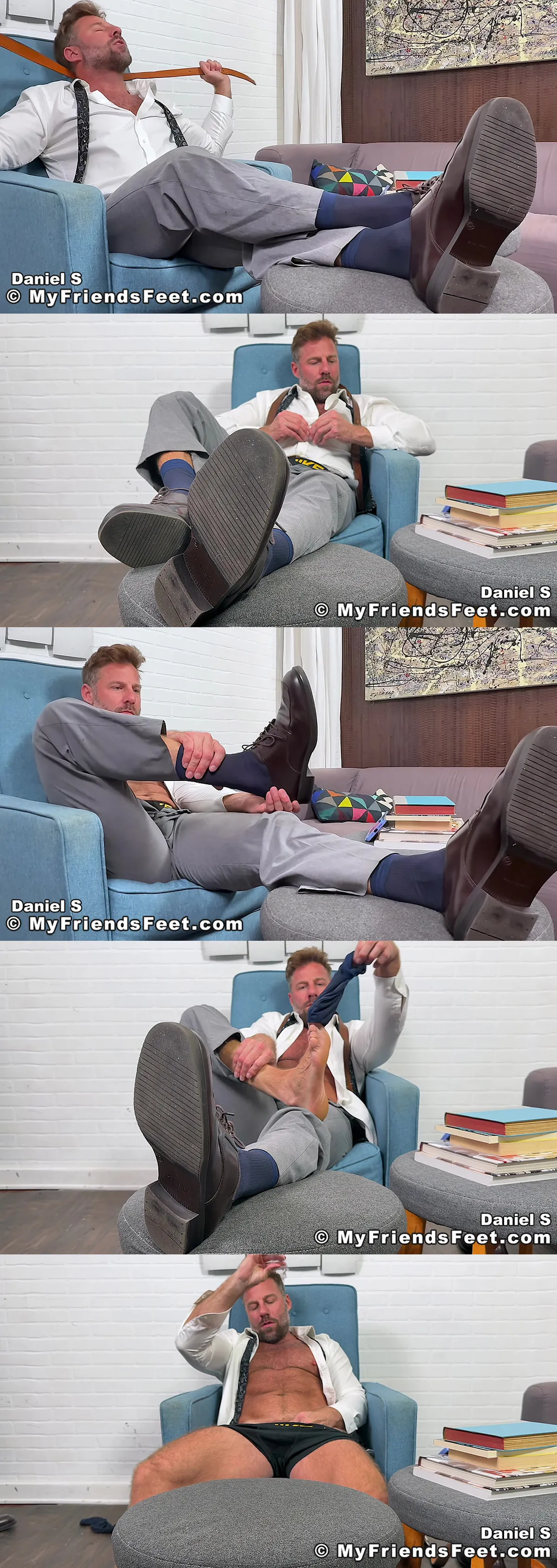 Barefoot Businessman Strips and Jerks Off 1 Gay Foot Fetish Barefoot Businessman Strips and Jerks Off