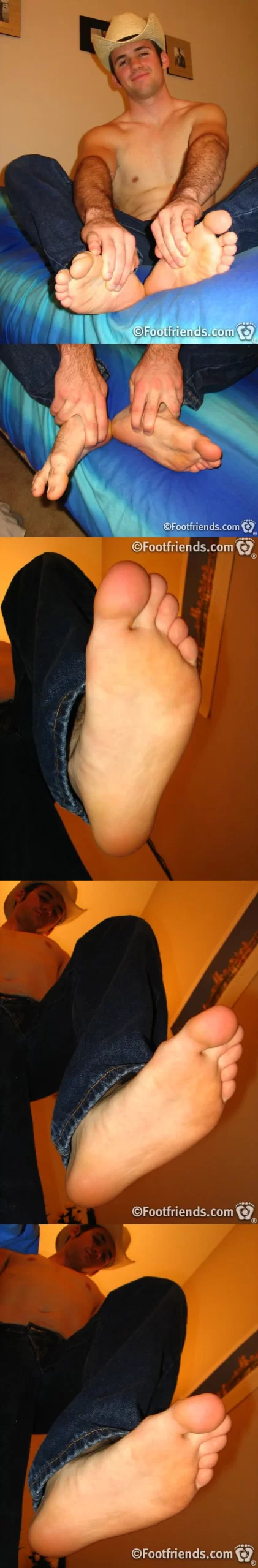Cowboy Jeff Rubs His Size 11 Feet